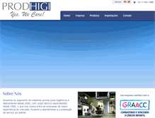 Tablet Screenshot of prodhigi.com.br